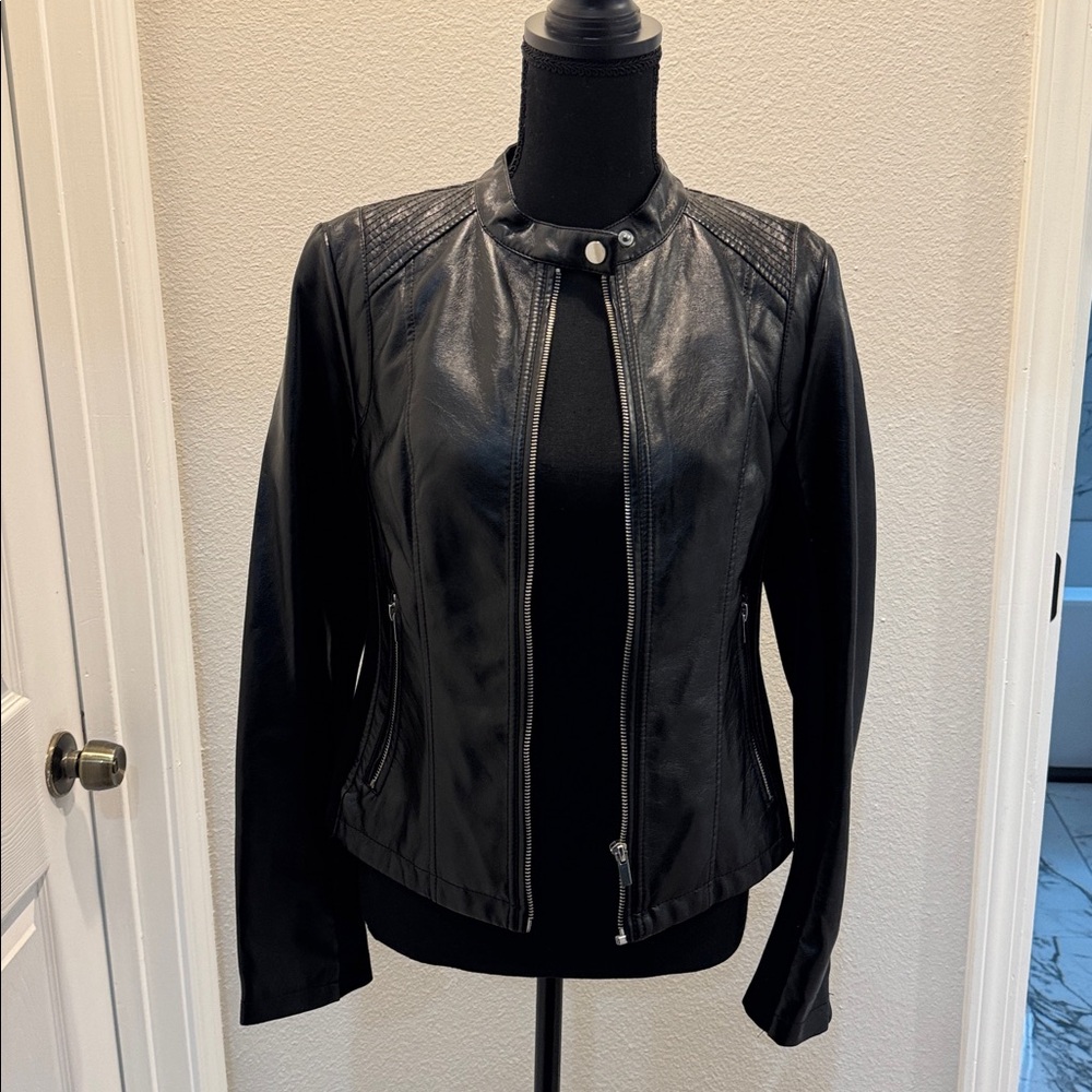 New York & Company Black Leather Jacket